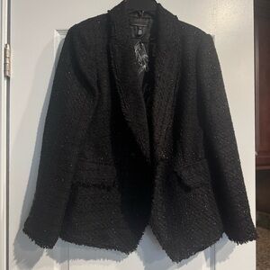 White House Black Market Black Textured Blazer